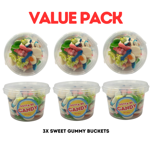 Sweet Gummy Mix Bucket - Value Pack 3 Buckets