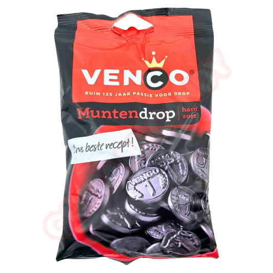 Dutch Venco Coins Hard Sweet Black Licorice 4.2oz