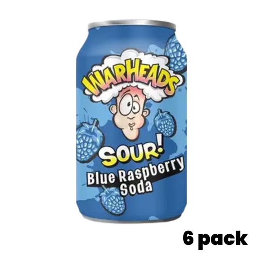 Warheads Soda Sour Blue Raspberry 6x355ml