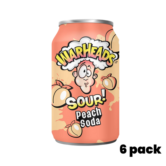 Warheads Soda Sour Peach 6x355ml