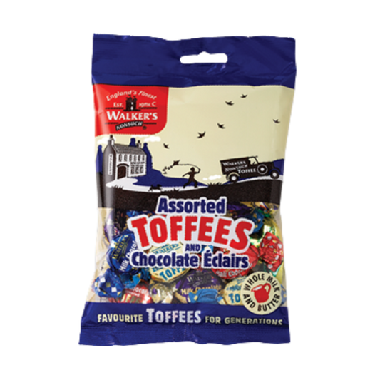 Walkers Assorted Toffees & Chocolate Eclairs British 150g
