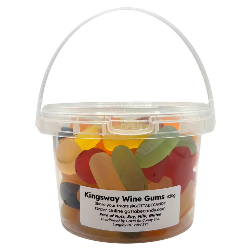 British Kingsway Wine Gums Bucket 420g