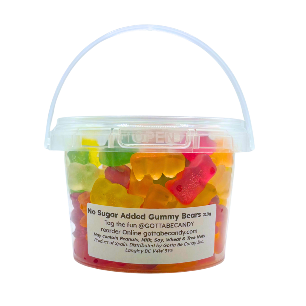 No Sugar Added Gummy Bears Bucket 210g