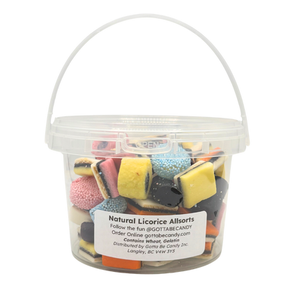 Natural Licorice Allsorts Bucket 350g