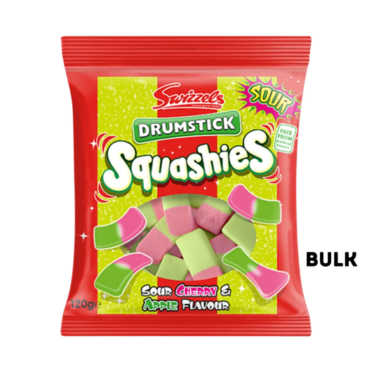 British Swizzels Squashies Sour Cherry & Apple 12x120g (Bulk)