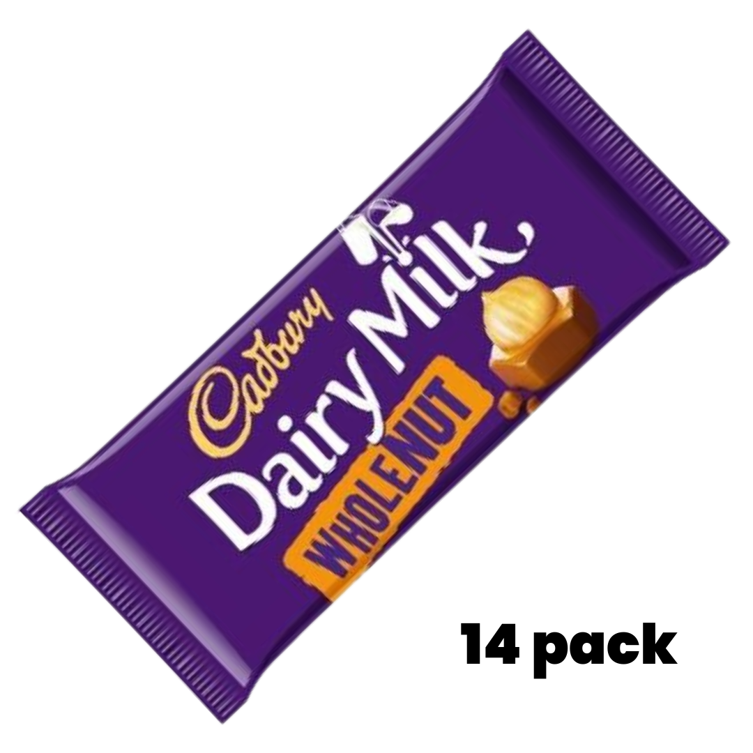 British Cadbury Dairy Milk Wholenut 14x180g Bulk