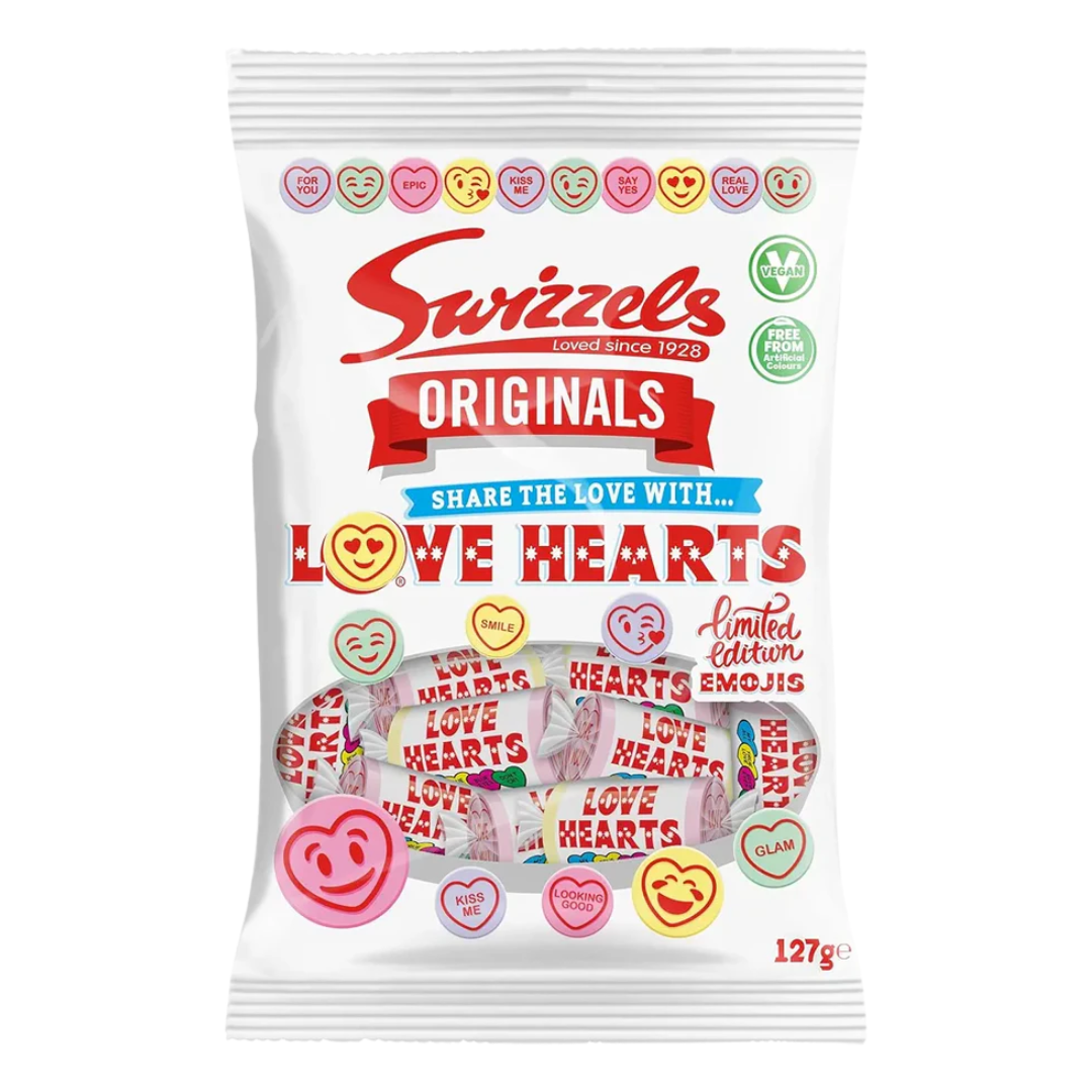 British Swizzels Love Hearts 127g