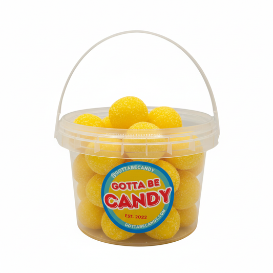 Yellow Puffs Bucket Front